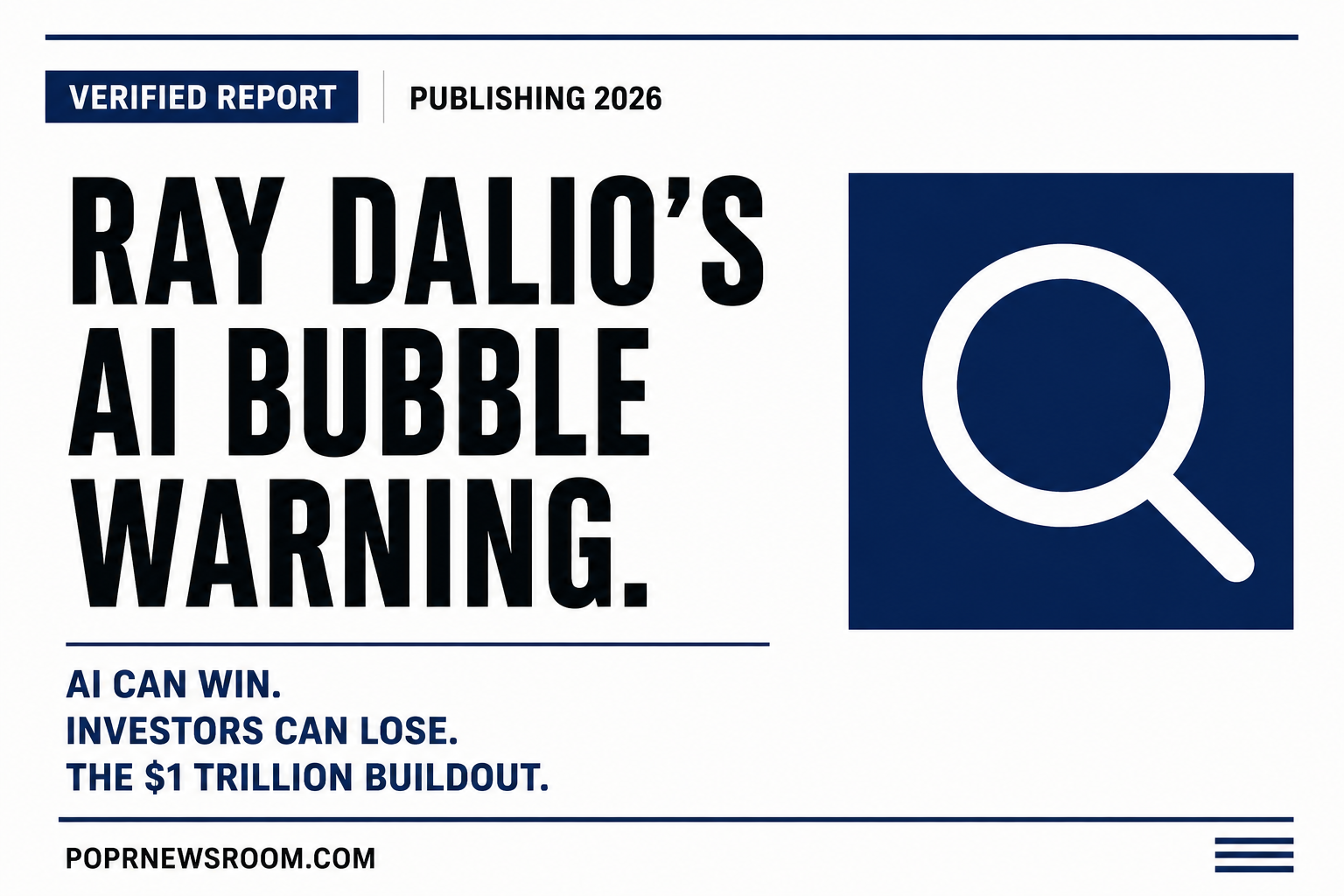Ray Dalio AI bubble warning 2026: AI can win while investors lose and the $1 trillion buildout — POPR Newsroom verified report